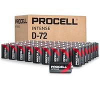 ProCell Intense D Cell High-Performance Alkaline Batteries (72 Pack), 10-Year Shelf Life, Bulk Value Pack for High Power Professional Devices