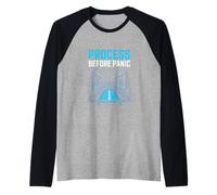 Process Before Panic Engineering Operator Humor Raglan Baseball Tee