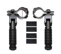 Process Motorcycle Bicycle Universal Electric Modified Folding Aluminum Alloy Pedal Pedals Folded Footrest Footpeg 22-26mm Footpegs Motorcycle(Black)