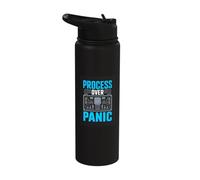 Process Over Panic Circuit Control Engineer Stainless Steel Insulated Water Bottle
