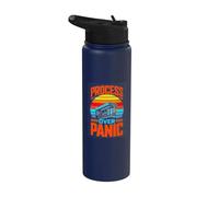 Process Over Panic Retro Stainless Steel Insulated Water Bottle