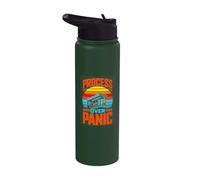 Process Over Panic Retro Stainless Steel Insulated Water Bottle