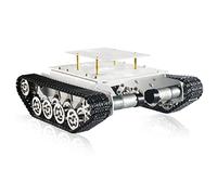 Processional Shock Absorption Robot Tank Car Chassis with DC Encoder Motor for Arduino / Raspberry Pie, Tracked Suspension Absorbing Vehicle, Remote Control Track Crawler Damping Vibration Caterpillar