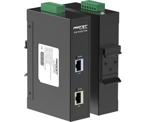 PROCET 30W PoE+ Injector Gigabit DIN Rail PoE Power Injector with PoE 6KV Surge Protection, Wide Temp -40℃ to 65℃ for Wireless AP, CCTV/PTZ/ AI Camera, 5G Small Cell, Smart Factory Deployment