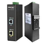 PROCET 60W 10GbE PoE Injector DIN Rail PoE++ Power Injector, IEEE802.3af/at Compliant, PoE 6KV Surge Protection, Wide Working Temp -40°C to 65°C for CCTV Camera, Wireless AP, Base Station