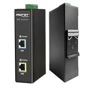 PROCET DIN Rail PoE Injector 30W Gigabit Industrial PoE Power Injector Adapter, -40℃ to 65℃, 6KV PoE Surge Protect for IP Camera, Wireless AP, Wifi Access, IoT