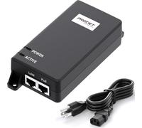 Procet Single port Gigabit Power over Ethernet Active PoE Injector 60W 55V, IEEE802.3af,IEEE802.3at,PoE++,for Network Cameras,Wireless Router,VoIP Phone,PT-PSE106GW