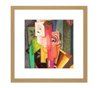 Prochazka Still Life Painting 8X8 Inch Square Wooden Framed Wall Art Print Picture with Mount Artery8 Light Oak One Size