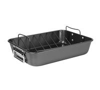 Prochef 15" Roaster with V Rack, Non-Stick Heavy Gauge Roasting Tray, PFAS-Free, Dishwasher Safe, Oven Safe to 230°C - 38.5x27.5x7.5cm Large Roasting Pan