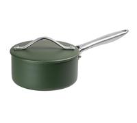 ProChef 16cm Ceramic Non-Stick Saucepan with Lid, Aluminium Induction Compatible, Green