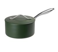 ProChef 20cm Ceramic Non-Stick Saucepan with Lid, Aluminium Induction Compatible, Green