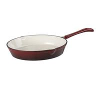 Prochef ' ' 25cm Cast-Iron Enamel Frying Pan Oven & All-Hob Safe Skillet in Dark Red | Size: Large Prochef Dark Red Large
