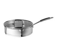 Prochef 26cm Stainless Steel Saute Pan with Lid in Silver Prochef Silver
