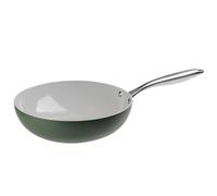 ProChef 28cm Ceramic Non Stick Induction Wok, PFAS-Free Aluminium Stir Fry Pan, Green