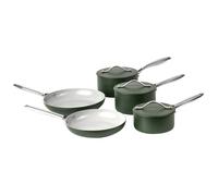 ProChef 5 Piece Non Stick Pan Set - Ceramic Saucepan & Frying Pan Set, Induction Hob, PFAS Free Cookware, Dishwasher & Oven Safe, Aluminium Kitchen Cookware Set (Green)
