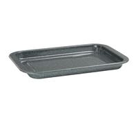 Prochef Enamel Oven Tray, PFAS-Free, 41x27x3.1 cm, Grey, Dishwasher Safe, 230°C Oven Safe