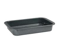 Prochef Enamel Roasting Tin, Grey, Rectangular, 41x27x6 cm, PFAS-Free, Dishwasher Safe, Oven Safe to 230°C