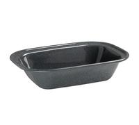 Prochef Grey Enamel Pie Dish, 28 x 20.6 x 6.2 cm, PFAS-Free, Dishwasher Safe, Oven Safe to 230°C, Family-Size Bakeware