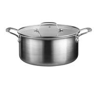 Prochef HexGuard 24cm Tri-Ply Casserole with Glass Lid - Silver Prochef Silver
