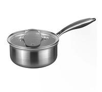 Prochef HexGuard Saucepan, Tri-Ply Stainless Steel, Non-Stick Coating, 16 cm Diameter x 8 cm Height, 0.67 kg, PFOA-Free, Oven Safe to 230°C, Silver