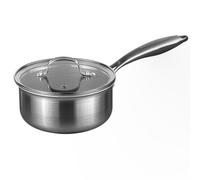 Prochef Hexguard Silver Stainless Steel 16Cm Sauce Pan With Glass Lid