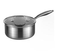 Prochef Saucepan, Stainless Steel, Non-Stick HexGuard Coating, 20 cm Diameter x 10 cm Height, 1.25 kg, Oven Safe to 230°C, Silver