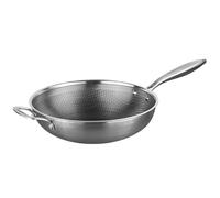 Prochef HexGuard Wok, Non-Stick, 30cm, Stainless Steel, Tri-Ply Construction, Metal Utensil-Safe, Induction Compatible, Dishwasher Safe, 9cm Height, Oven Safe to 230°C