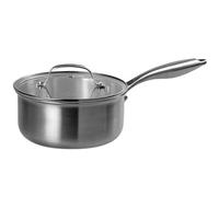 Prochef J&l Signature Silver 20Cm Tri-Ply Stainless Steel Sauce Pan With Lid