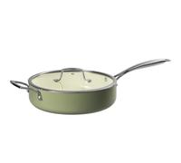Prochef John & Lisa Collection, Ceramic Coated Saute Pan with Lid, Sage Green-26CM