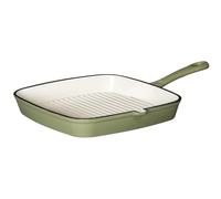 Prochef John & Lisa Collection- Enamelled Cast Iron 23cm Grill Pan | Enamelled Cast Iron Cookware, Induction Hob compatible, Oven Safe. PFAS free coating