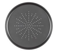 Prochef Non-Stick Large 32.5cm/12.5inch Carbon Steel Pizza Tray - Fridge, Freezer & Dishwasher Safe with 5 Year Guarantee - Black