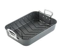 Prochef Roasting Tray 15” , Professional Grade, Removable Non Stick Rack, Black