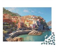 Procida Island Jigsaw Puzzles Marina Corricella Challenge Toy Educational Games Home Decoration for Adults& Teenager Age 14 Years Up 1000pcs (75x50cm)