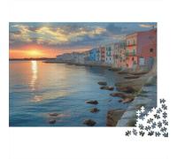 Procida Island Puzzle 1000pcs (75x50cm) Erwachsene Marina Corricella Puzzle,Home Decor