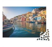 Procida Island Rätsel Für Erwachsene |Marina Corricella| Familienspaß-Puzzles 1000pcs (75x50cm) Erwachsene