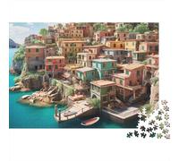 Procida Island Rätsel Für Erwachsene |Marina Corricella| Familienspaß-Puzzles 1000pcs (75x50cm) Erwachsene