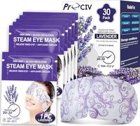 ProCIV 18 Packs Lavender Steam Eye Masks, Heated Eye Masks for Dark Circles and Puffiness Disposable Warming Eye Masks for Soothing Headache Reliefing Eye Fatigue(Lavender)