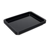 ProCook Enamel Baking Tray Set - 4 Piece, Black Carbon Steel Non Stick Oven Tin Pans, 31 x 23 x 2.5cm - Scratch Resistant Bakeware