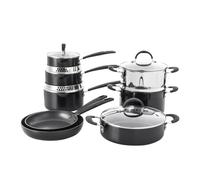 ProCook Gourmet Cookware Set with Stay Cool Handles Ceramic Non Stick Coating Induction & Oven Safe Pans Cooking Pots - 8 Piece, 14/16/18/20/24/28 cm