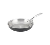 ProCook Professional Bi Ply Stainless Steel Frying Pan - 24cm, Durable Non Stick Saute Skillet - Black, Heavy Duty Cookware