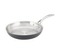 ProCook Professional Bi Ply Stainless Steel Frying Pan - 28cm, Durable Non Stick Saute Skillet - Black, Heavy Duty Cookware