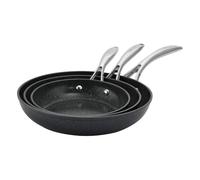 ProCook Professional Granite Frying Pan Set - 3 Piece, 20/24/28 cm, Durable Non Stick Pots - Black, Induction Compatible Cooking Pans
