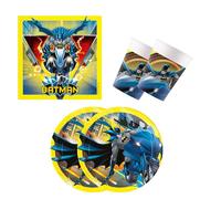 Procos 10137430 - Party Set S Batman Rogue Rage, 52-Piece Set, 16 Plates, 16 Cups, 20 Napkins, Disposable Tableware, Party Tableware, Table Decoration, Marvel