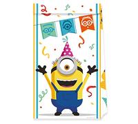 Procos PR94099 Party Loot Minions Rise of Crane Candy Gift Bags, Pack of 6 Licenses, multi-coloured