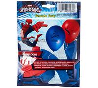 Procos 81536 Printed Balloons - Ultimate Spider Man, 8 Pieces, Red/Blue