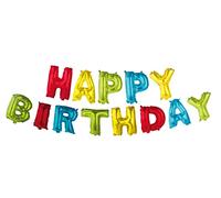 Procos 89652 Happy Birthday Foil Balloon Filled with Helium or Air, Birthday, Decoration, Party, Anniversary