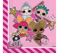 Procos 90859P Napkins L.O.L. 33x33cm - 20 Pieces