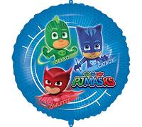 Procos 93037 93037 Foil Balloon PJ Masks Size 46 cm Helium Air Birthday Decoration Party Multicoloured