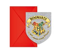 Procos 93370 Harry Potter Invitations & Envelopes, 9.5 x 14.5 cm, Children's Birthday, FSC® Mix