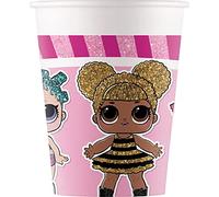 Procos 93469 LOL Party Cups Maximum Capacity 200 ml Pack of 8 Disposable Paper Cups for Children's Birthday Party Tableware FSC® Mix